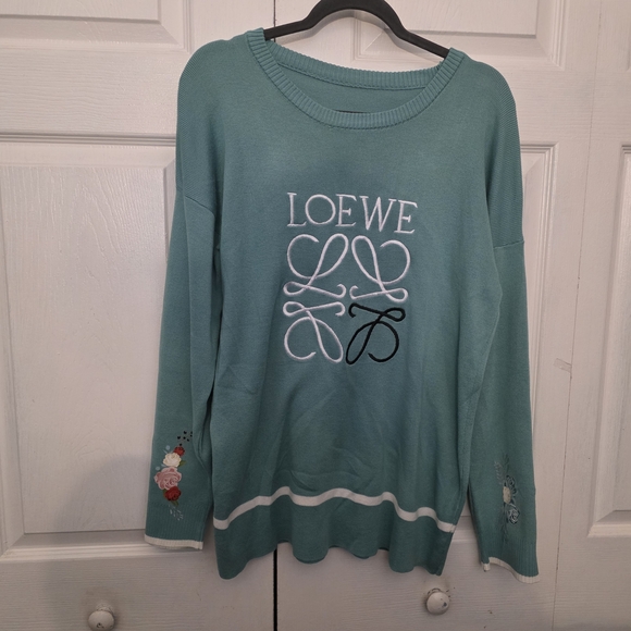 Loewe Sweater Knit Pantsuit in Teal - Picture 5 of 5